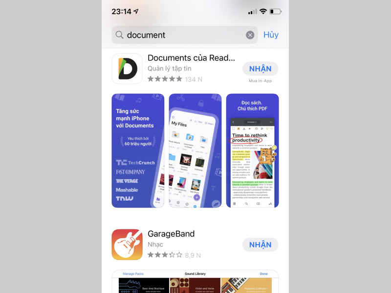 Tải ứng dụng Documents về iPhone về máy